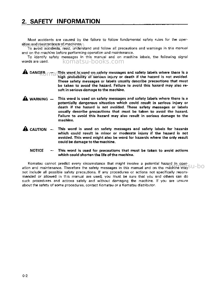 Komatsu drp060-4jpn-multi ripper Operation manual cover Page 3 Komatsu drp060-4jpn-multi ripper Operation manual cover Page 3