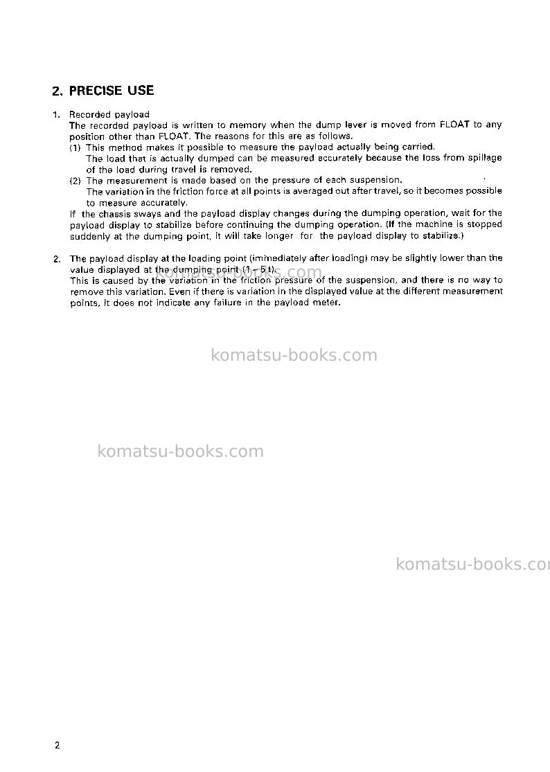 Komatsu hd465-5jpn-payload meter 2 Operation manual cover Page 3 Komatsu hd465-5jpn-payload meter 2 Operation manual cover Page 3