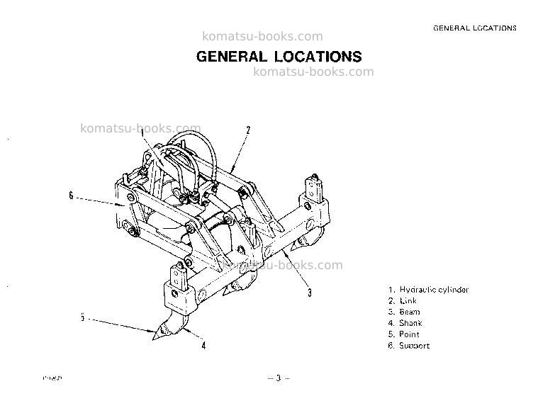 Komatsu drp075-1jpn-hydraulic ripper for d75s-5 Operation manual cover Page 3