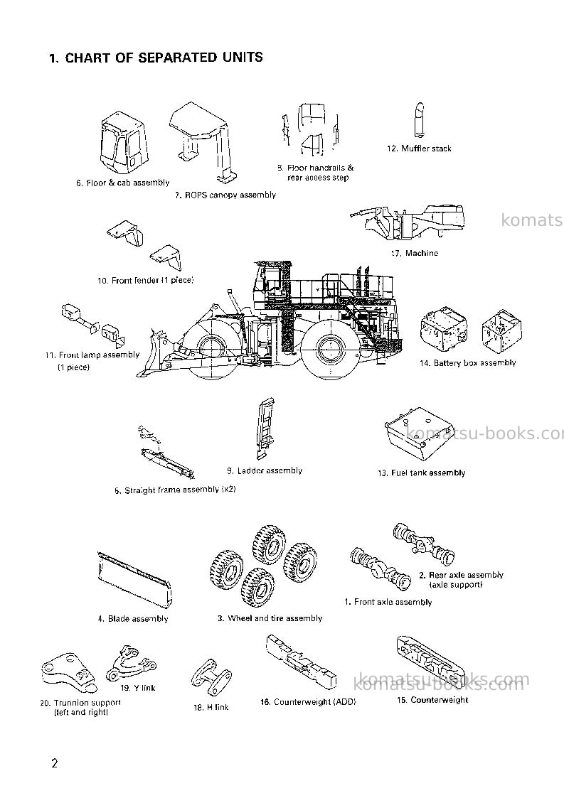 Komatsu wd900-3jpn Field assembly manual cover Page 3