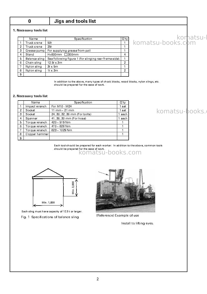 Komatsu wf550a-3jpn Field assembly manual cover Page 3 Komatsu wf550a-3jpn Field assembly manual cover Page 3