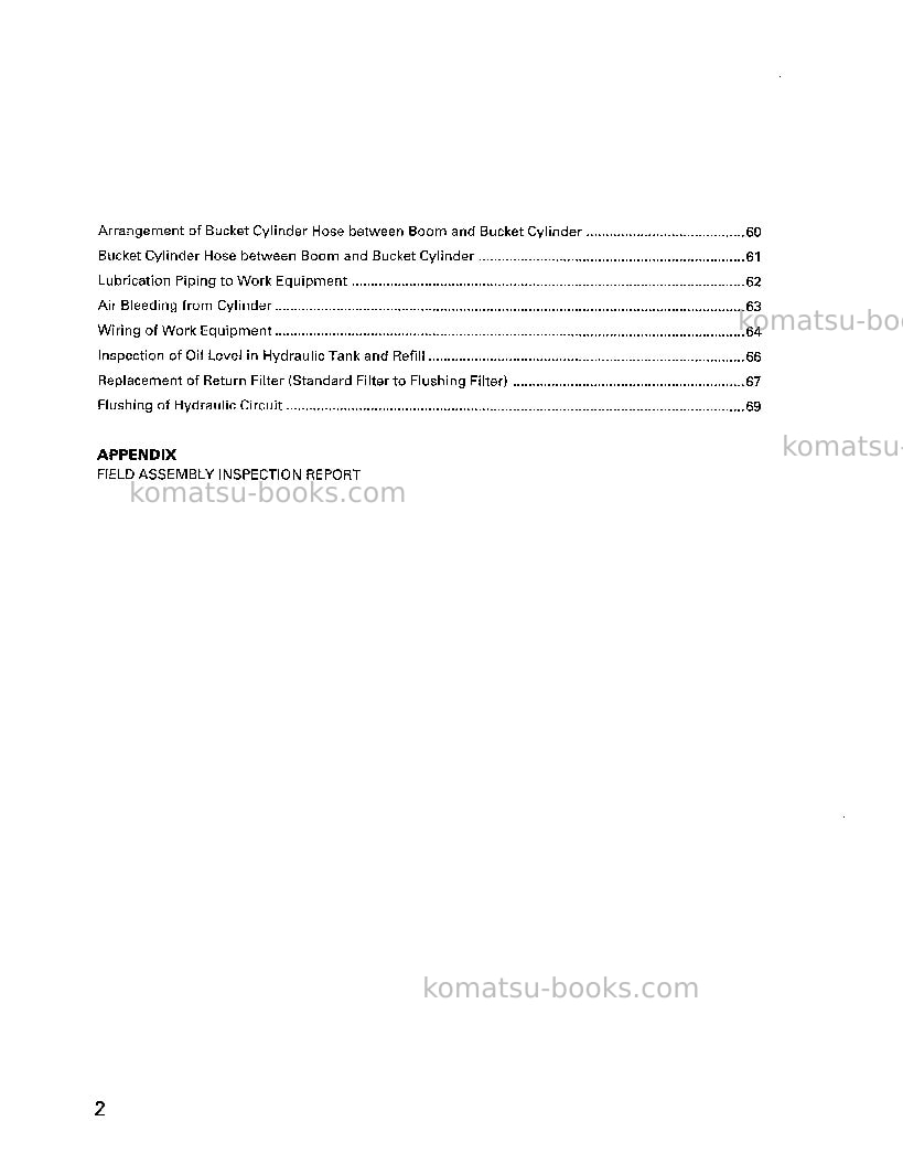Komatsu pc750lc-6jpn Field assembly manual cover Page 3 Komatsu pc750lc-6jpn Field assembly manual cover Page 3
