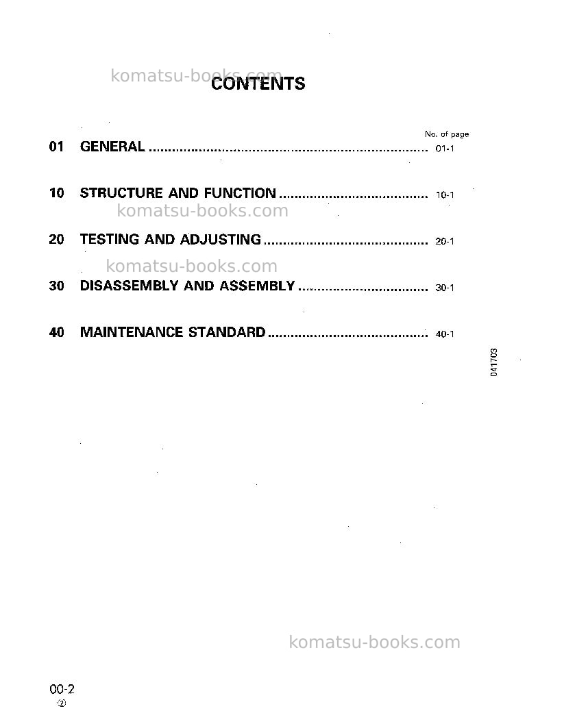 Komatsu wa180-3jpn-a Repair & maintenance cover Page 3 Komatsu wa180-3jpn-a Repair & maintenance cover Page 3
