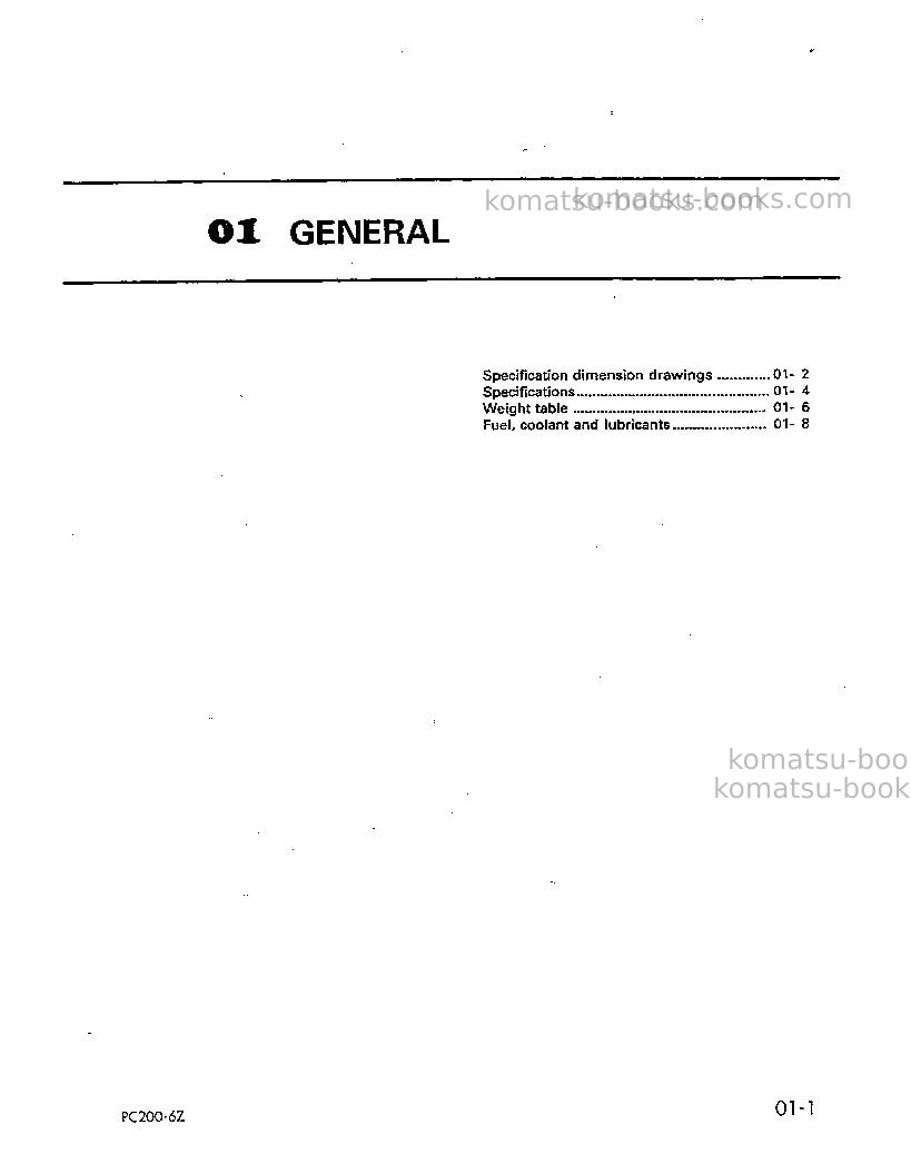 Komatsu pc200lc-6tha-b Repair & maintenance cover Page 3