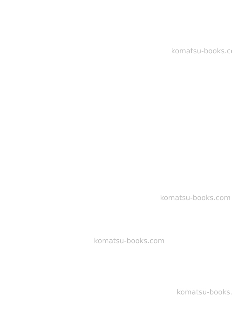 Komatsu pc450-6jpn Repair & maintenance cover Page 3