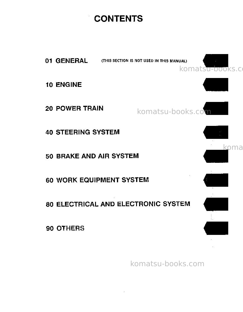 Komatsu wa500-1usa-l Repair & maintenance cover Page 3