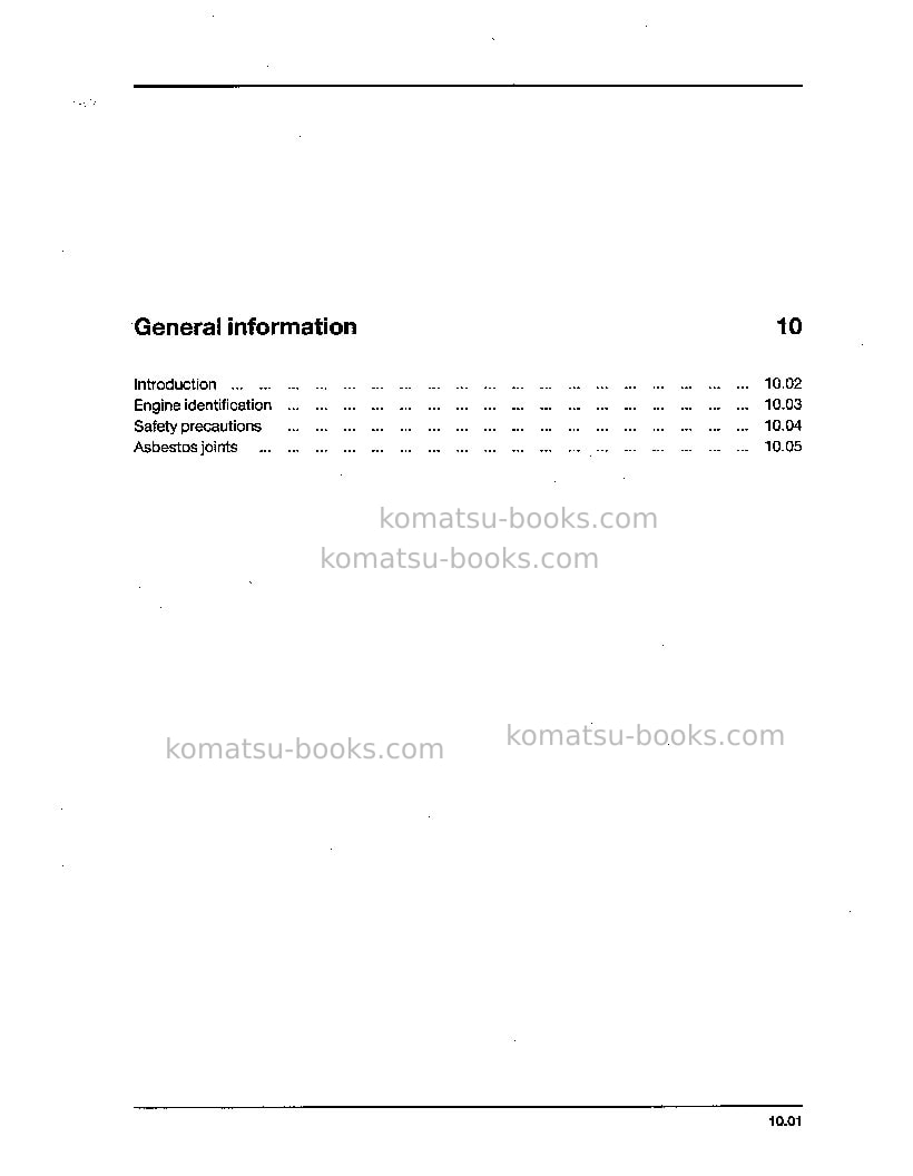 Komatsu 1006-6gbr-perkins-6t2 Repair & maintenance cover Page 3 Komatsu 1006-6gbr-perkins-6t2 Repair & maintenance cover Page 3