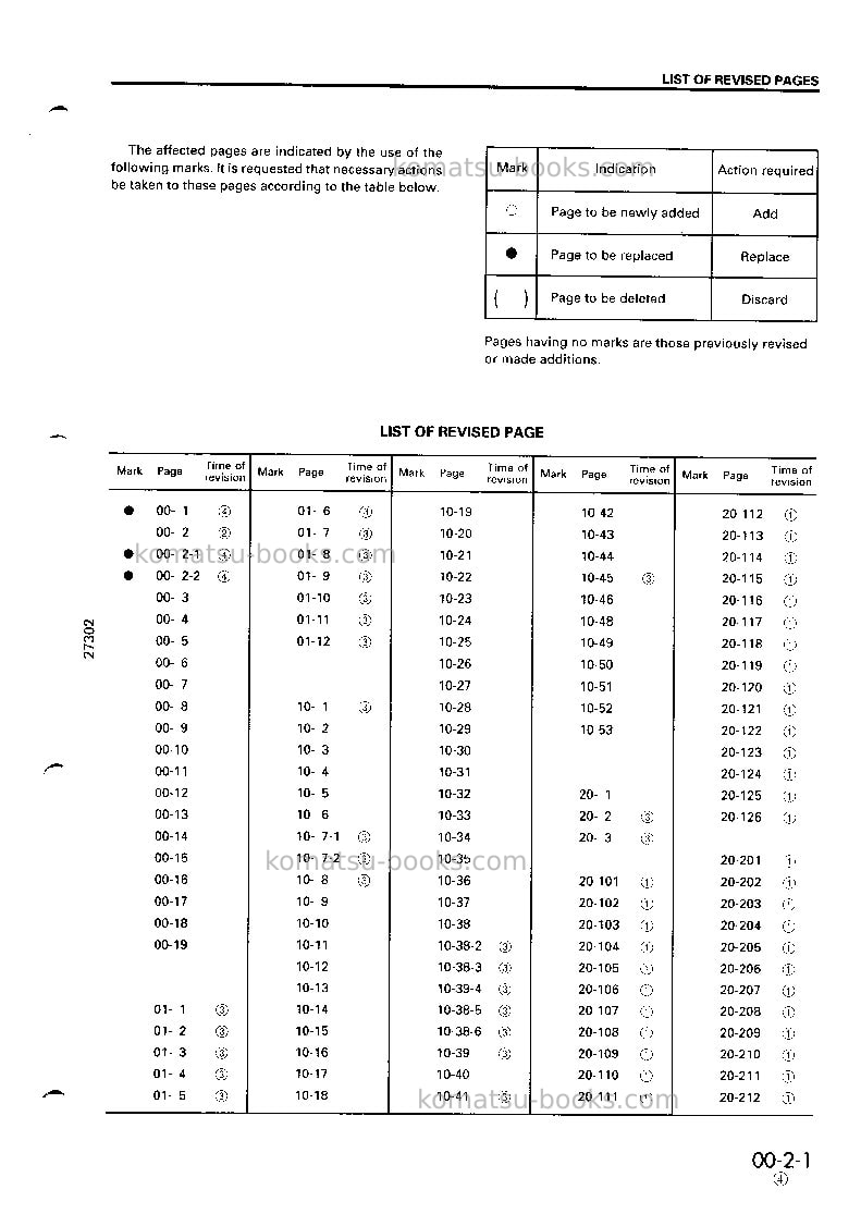 Komatsu jv100a-2jpn Repair & maintenance cover Page 3 Komatsu jv100a-2jpn Repair & maintenance cover Page 3