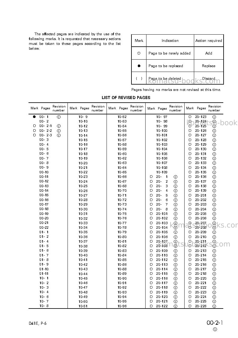 Komatsu d41p-6bra-bb Repair & maintenance cover Page 3