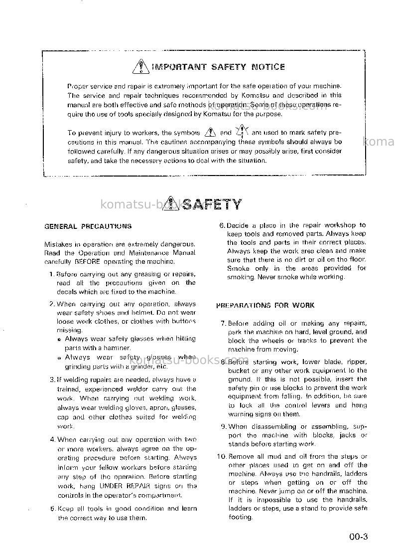 Komatsu eg15-2jpn Repair & maintenance cover Page 3 Komatsu eg15-2jpn Repair & maintenance cover Page 3