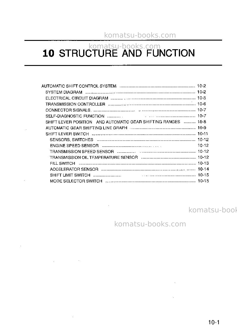 Komatsu hd325-6jpn-tm cntrl system Repair & maintenance cover Page 3