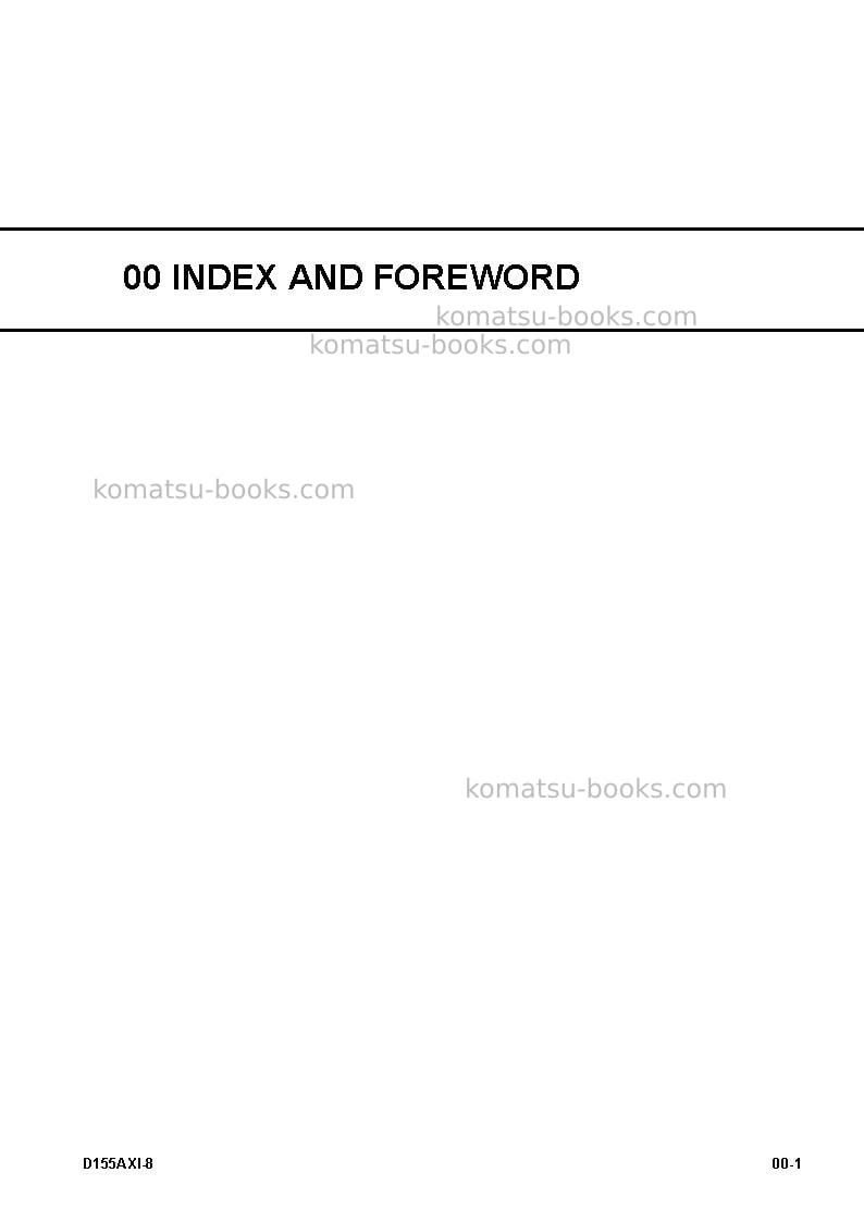 Komatsu d155axi-8jpn Repair & maintenance cover Page 3