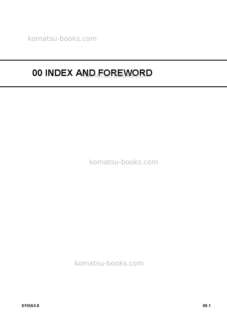 Komatsu d155ax-8jpn-sandy soil spec. Repair & maintenance cover Page 3