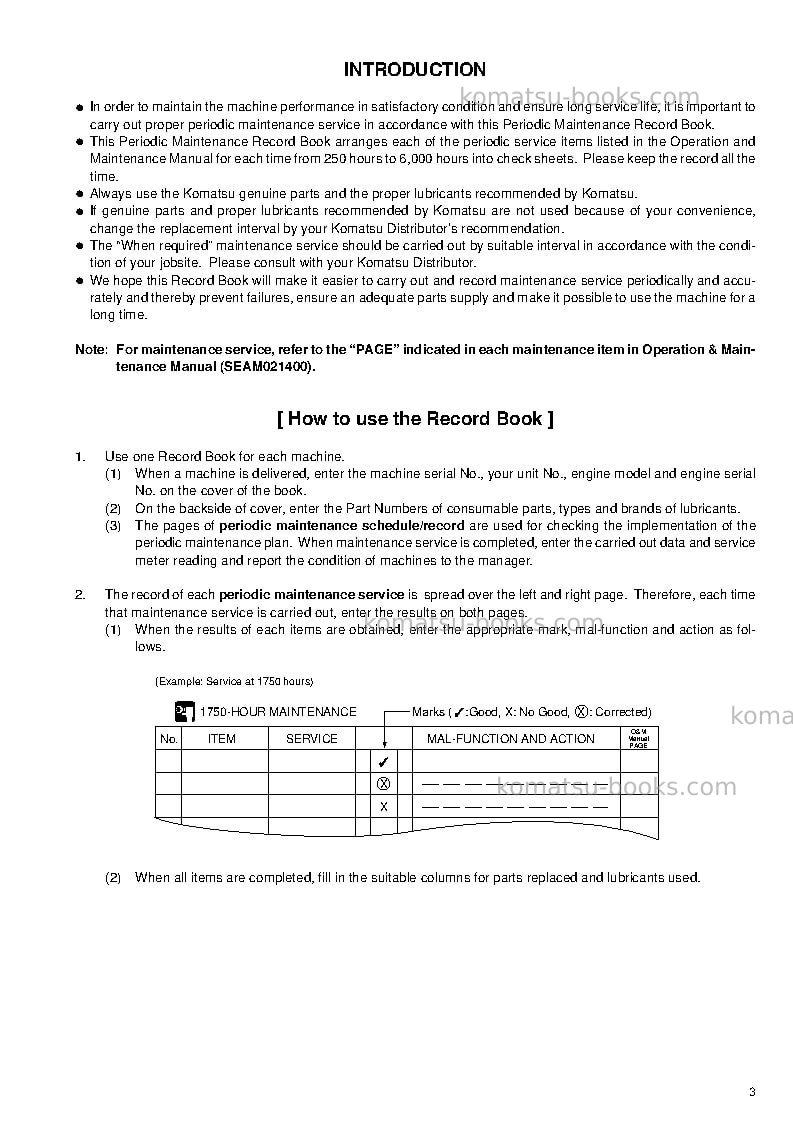 Komatsu gd825a-2jpn Operation manual cover Page 3 Komatsu gd825a-2jpn Operation manual cover Page 3