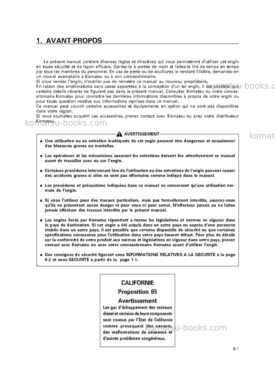 Komatsu wa470-3jpn Manuel d'utilisation couverture Page 3 Komatsu wa470-3jpn Manuel d'utilisation couverture Page 3