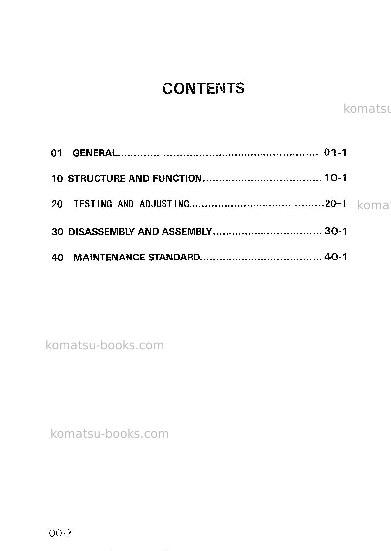 Komatsu wa380-3chn Repair & maintenance cover Page 3 Komatsu wa380-3chn Repair & maintenance cover Page 3