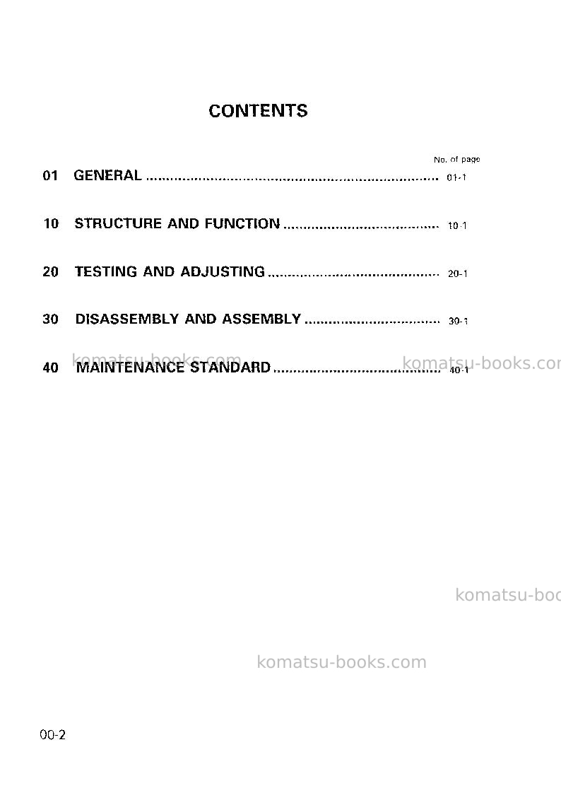 Komatsu wa470-3chn-custom, -20c degree for cis Repair & maintenance cover Page 3