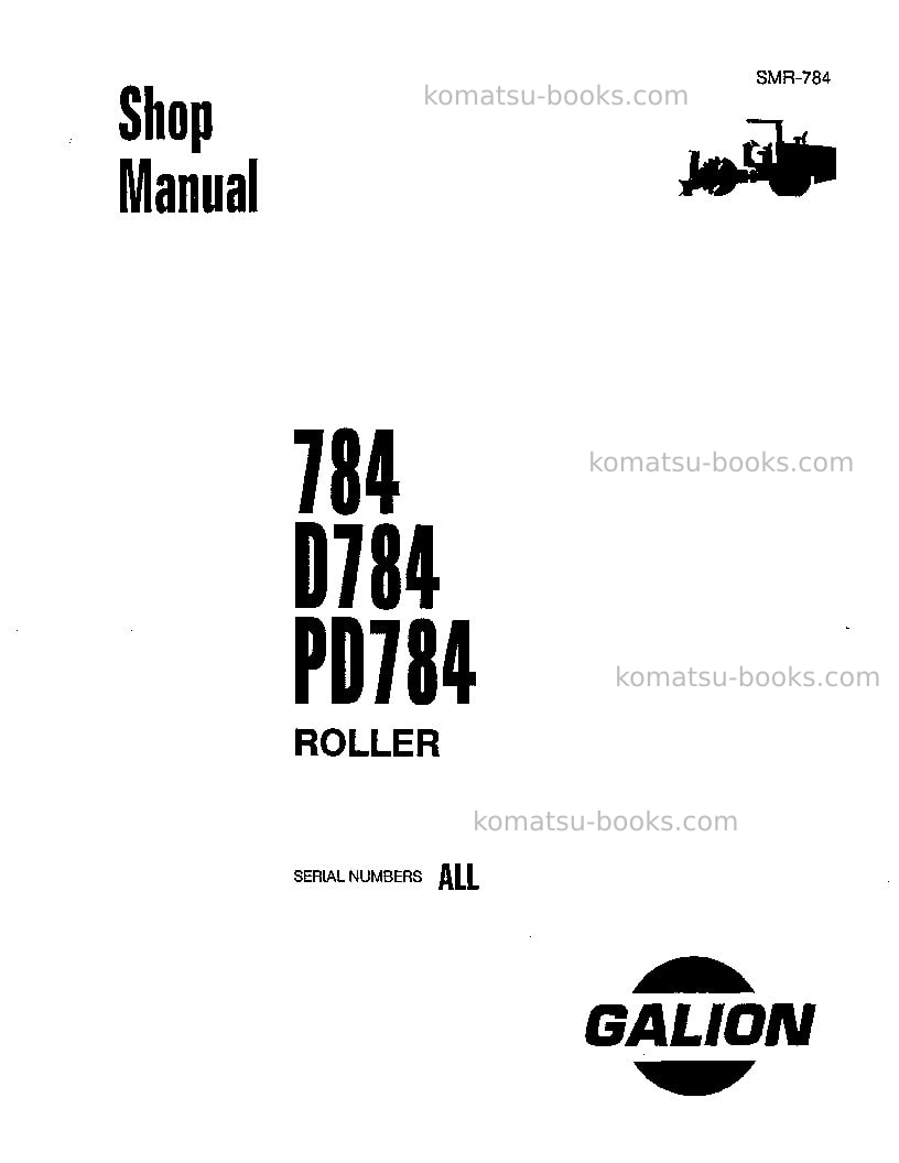 Komatsu d784 Repair & maintenance cover Page 3