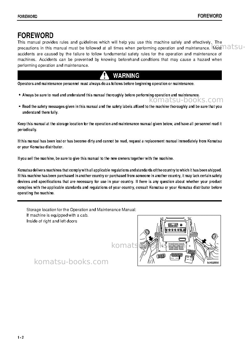 Komatsu d65wx-15jpn Operation manual cover Page 3 Komatsu d65wx-15jpn Operation manual cover Page 3