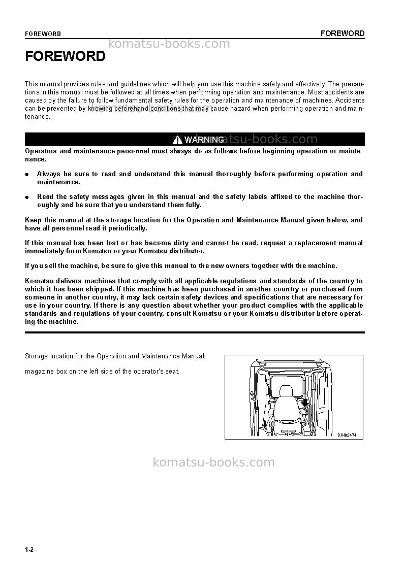 Komatsu pc220lc-7jpn Operation manual cover Page 3 Komatsu pc220lc-7jpn Operation manual cover Page 3