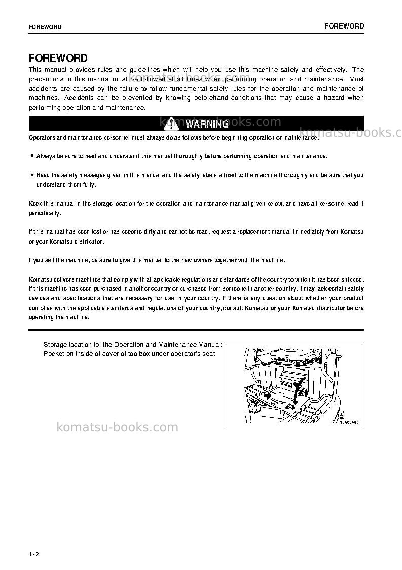 Komatsu pc50mr-2ita Operation manual cover Page 3 Komatsu pc50mr-2ita Operation manual cover Page 3