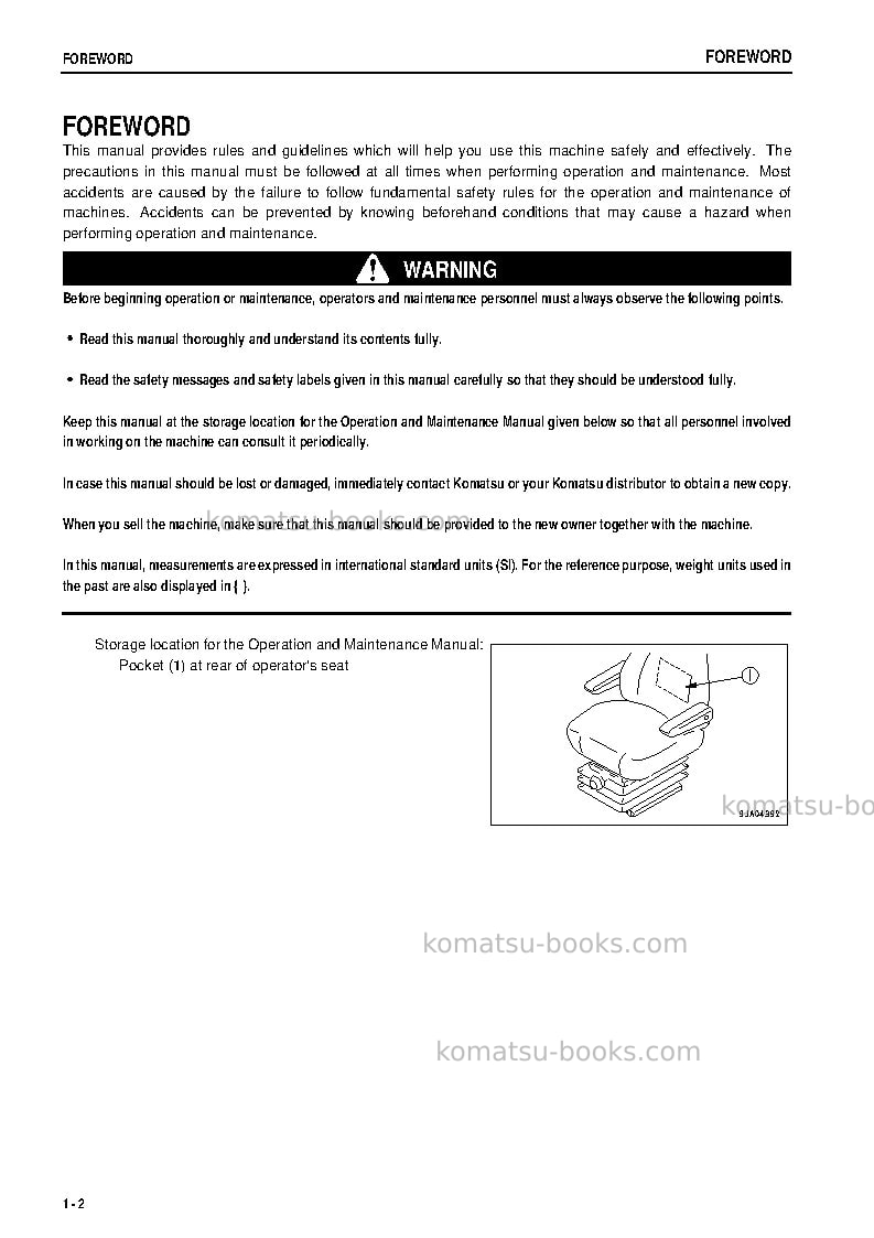 Komatsu wa150l-5jpn Operation manual cover Page 3 Komatsu wa150l-5jpn Operation manual cover Page 3