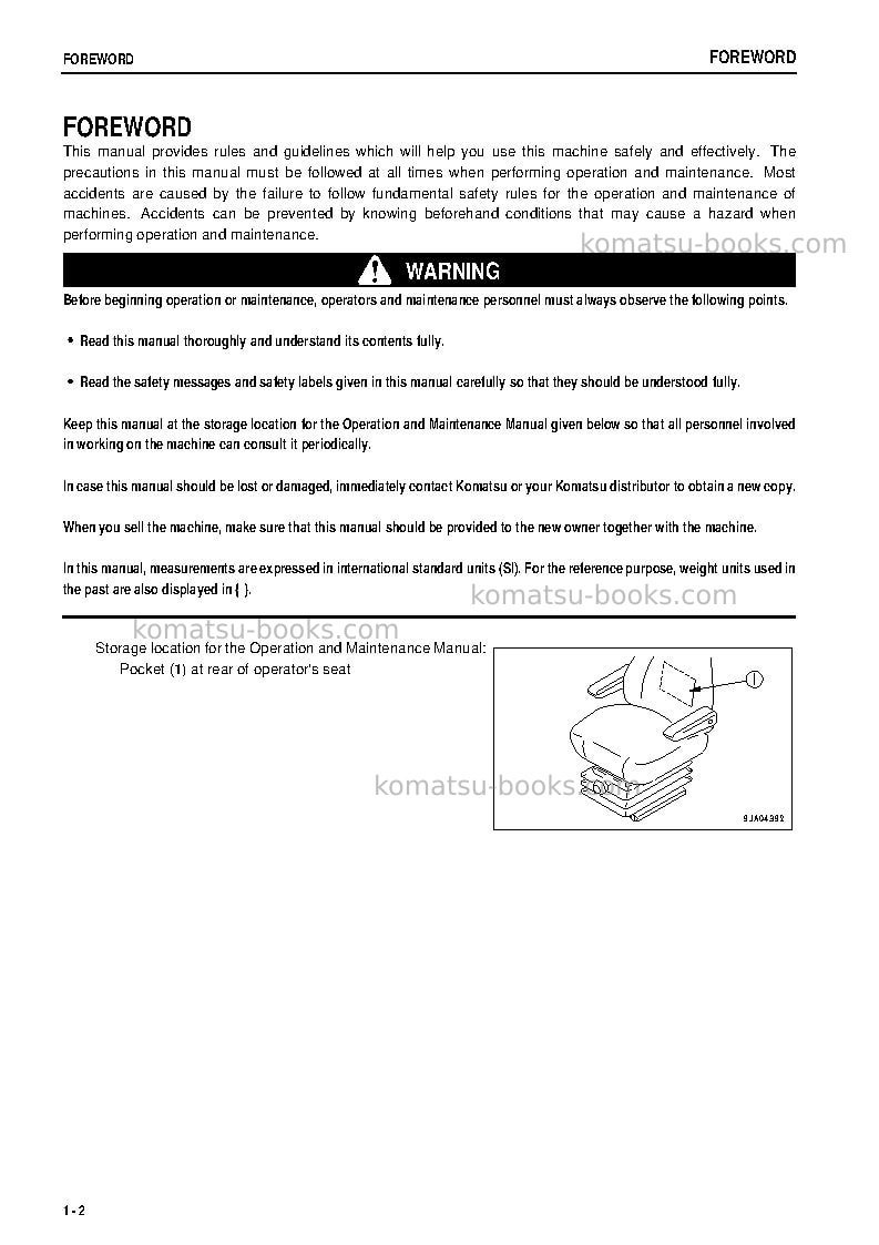 Komatsu wa200l-5jpn Operation manual cover Page 3 Komatsu wa200l-5jpn Operation manual cover Page 3