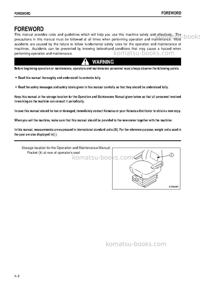 Komatsu wa250pt-5jpn Operation manual cover Page 3 Komatsu wa250pt-5jpn Operation manual cover Page 3