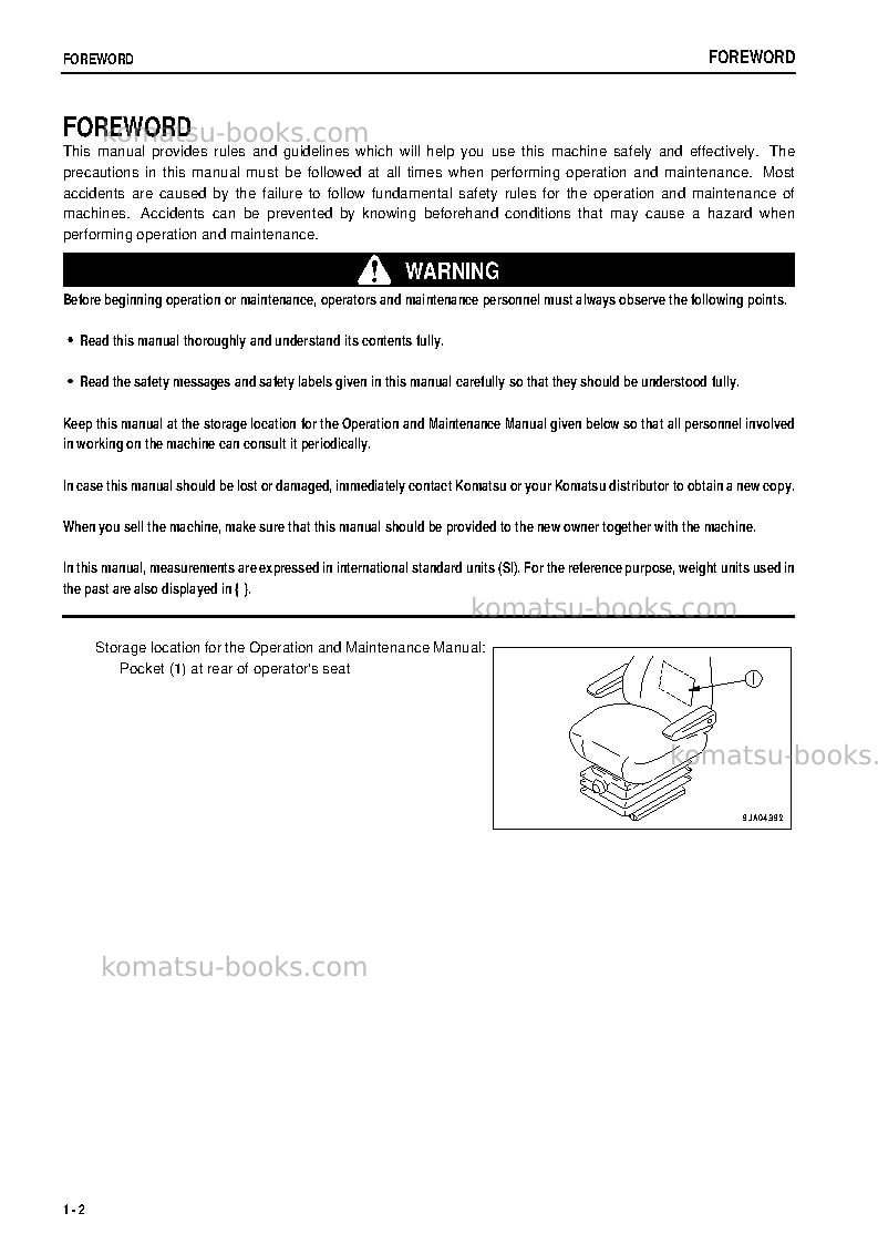 Komatsu wa250ptl-5jpn Operation manual cover Page 3 Komatsu wa250ptl-5jpn Operation manual cover Page 3