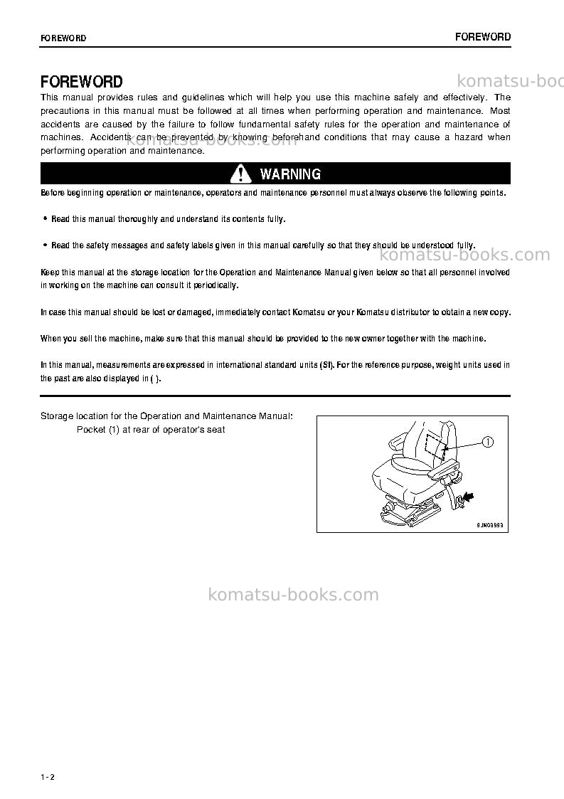 Komatsu wa430-5jpn Operation manual cover Page 3 Komatsu wa430-5jpn Operation manual cover Page 3