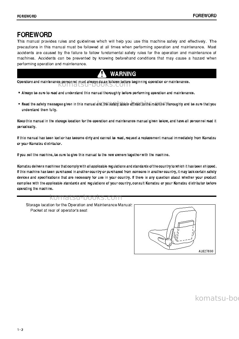 Komatsu gd655-3cjpn-vh Operation manual cover Page 3 Komatsu gd655-3cjpn-vh Operation manual cover Page 3