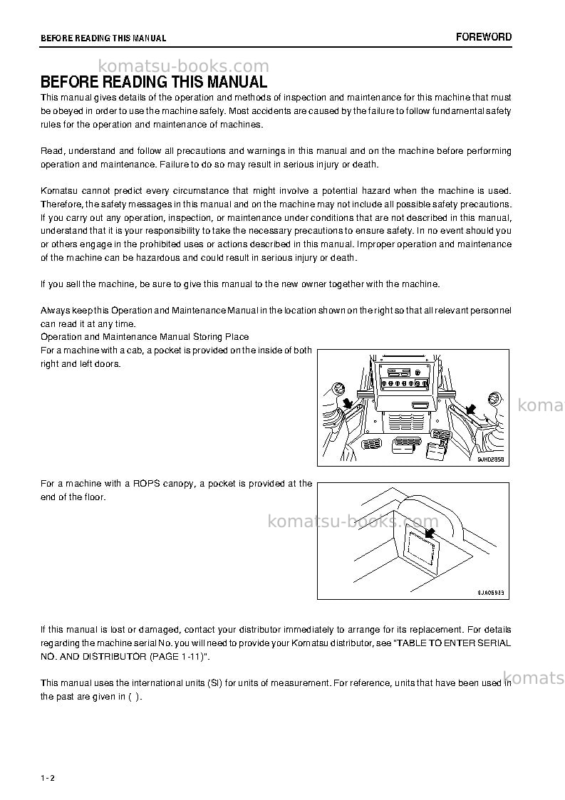 Komatsu d65wx-15jpn-e0, power angle tilt Operation manual cover Page 3 Komatsu d65wx-15jpn-e0, power angle tilt Operation manual cover Page 3