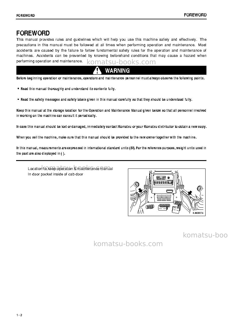 Komatsu d275ax-5jpn-e0 Operation manual cover Page 3 Komatsu d275ax-5jpn-e0 Operation manual cover Page 3