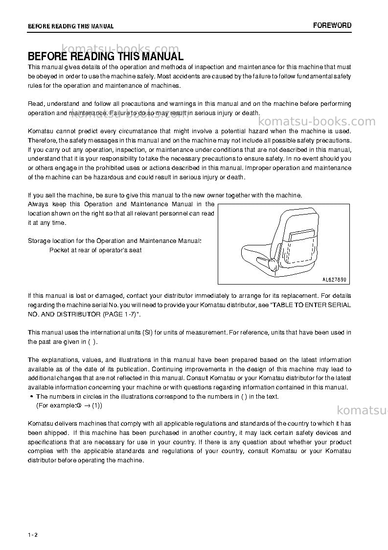 Komatsu gd655-3jpn-e0 Operation manual cover Page 3 Komatsu gd655-3jpn-e0 Operation manual cover Page 3