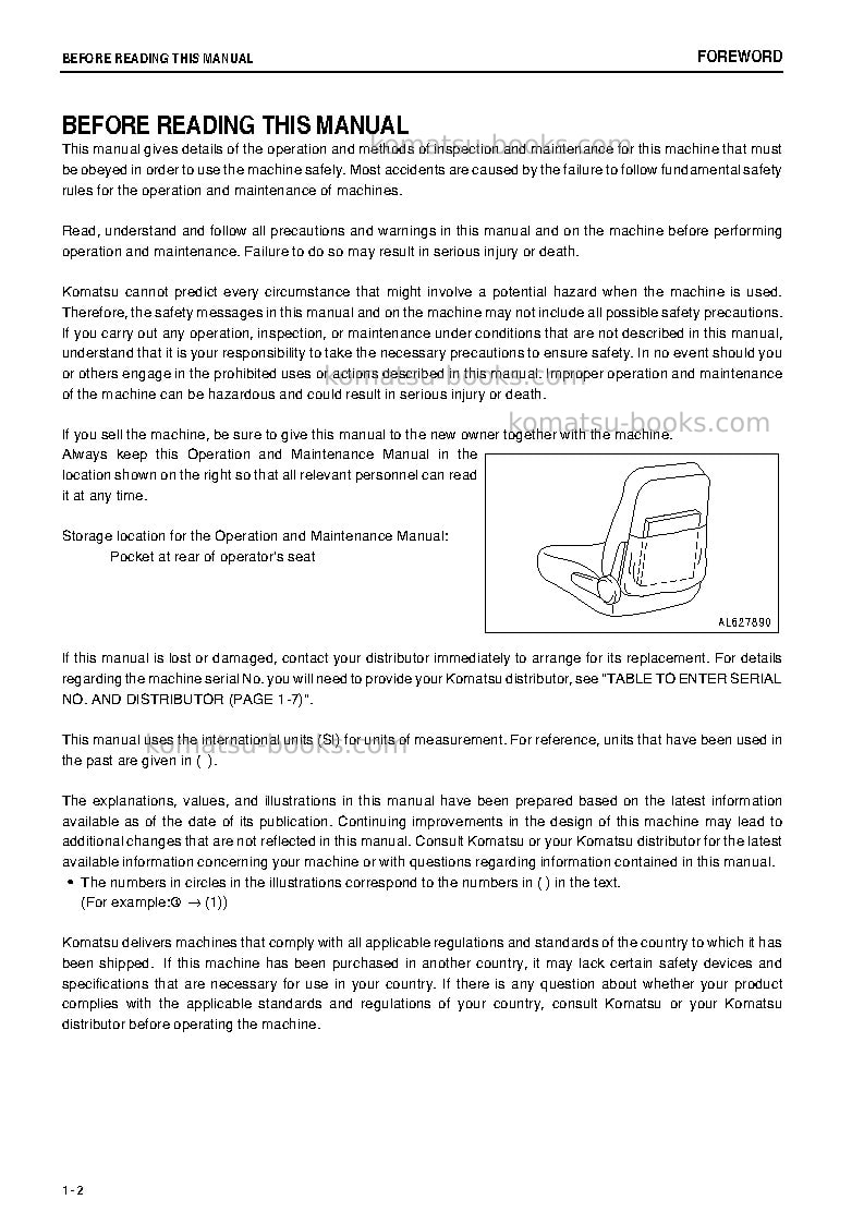 Komatsu gd675-3jpn-e0 Operation manual cover Page 3 Komatsu gd675-3jpn-e0 Operation manual cover Page 3