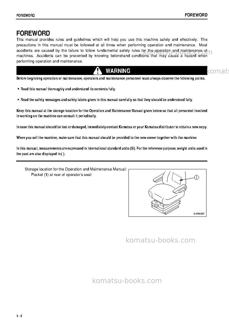 Komatsu wa200pt-5jpn Operation manual cover Page 3 Komatsu wa200pt-5jpn Operation manual cover Page 3