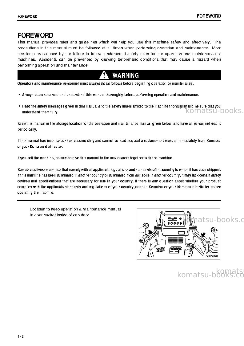 Komatsu d375a-5jpn Operation manual cover Page 3 Komatsu d375a-5jpn Operation manual cover Page 3