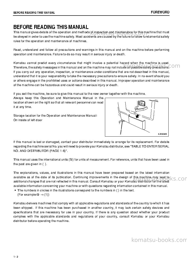 Komatsu hm300-2jpn Operation manual cover Page 3 Komatsu hm300-2jpn Operation manual cover Page 3