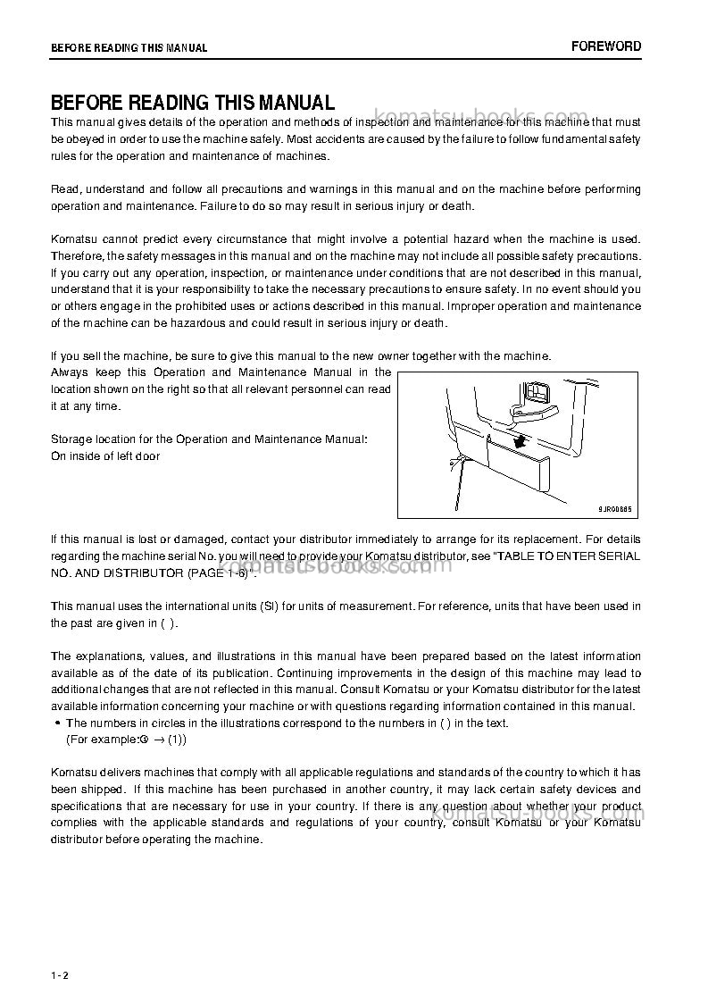 Komatsu hm400-2jpn Operation manual cover Page 3