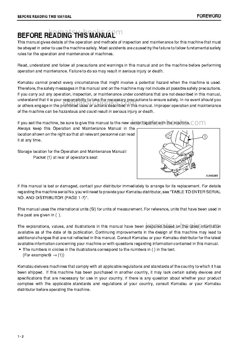 Komatsu wa470-6jpn Operation manual cover Page 3 Komatsu wa470-6jpn Operation manual cover Page 3