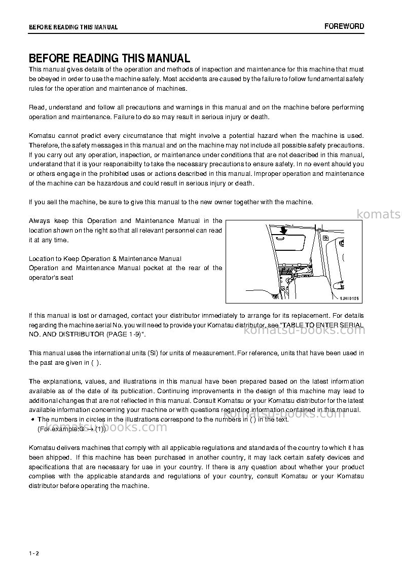 Komatsu d155ax-6jpn Operation manual cover Page 3
