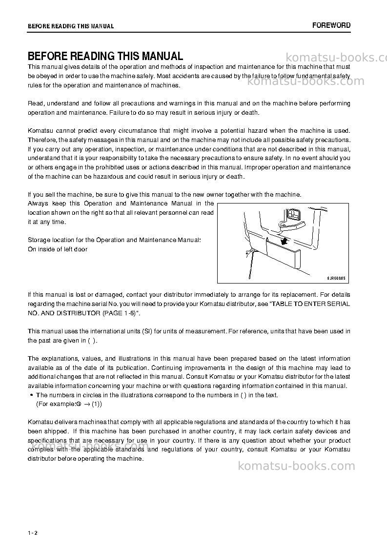 Komatsu hm350-2jpn Operation manual cover Page 3 Komatsu hm350-2jpn Operation manual cover Page 3