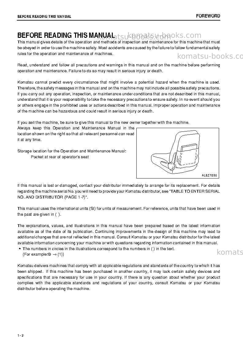 Komatsu gd655-5jpn Operation manual cover Page 3 Komatsu gd655-5jpn Operation manual cover Page 3