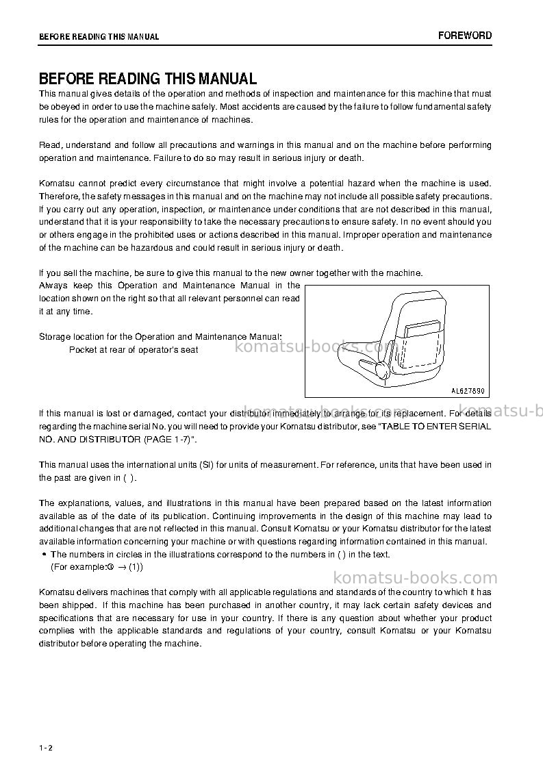 Komatsu gd675-5jpn Operation manual cover Page 3 Komatsu gd675-5jpn Operation manual cover Page 3