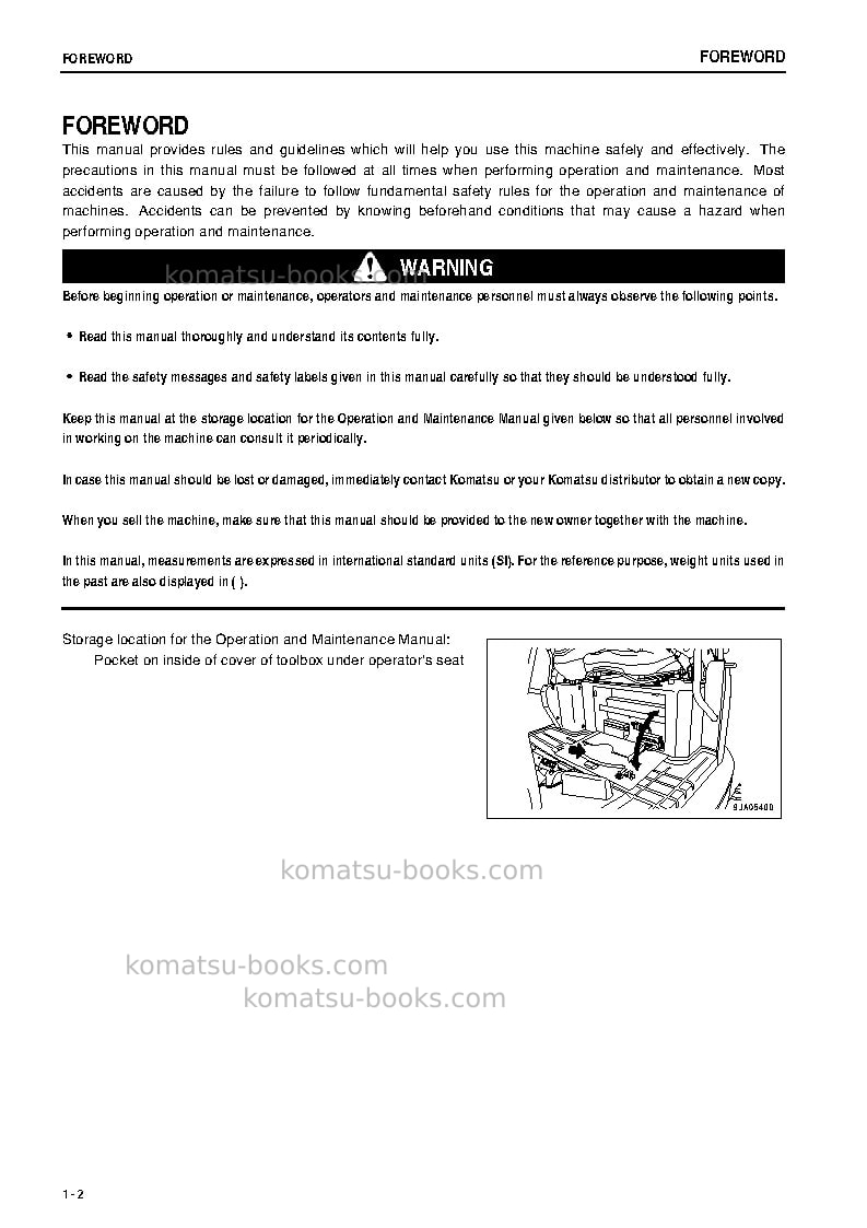 Komatsu pc55mr-3jpn Operation manual cover Page 3 Komatsu pc55mr-3jpn Operation manual cover Page 3