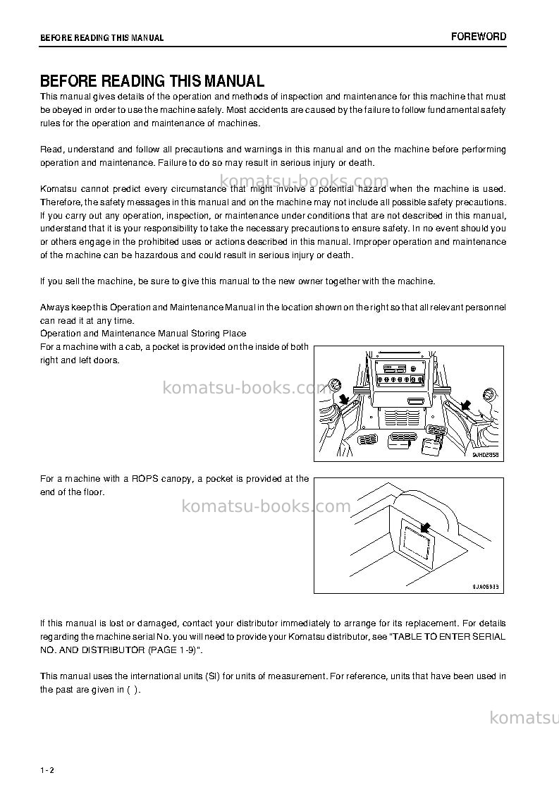 Komatsu d65px-15jpn-e0 Operation manual cover Page 3 Komatsu d65px-15jpn-e0 Operation manual cover Page 3