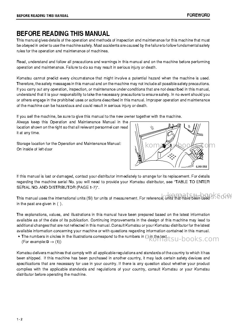 Komatsu hd785-7jpn Operation manual cover Page 3