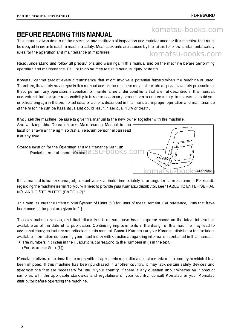 Komatsu gd675-3jpn-e0 Operation manual cover Page 3 Komatsu gd675-3jpn-e0 Operation manual cover Page 3