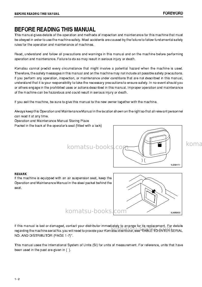 Komatsu d39px-22jpn Operation manual cover Page 3 Komatsu d39px-22jpn Operation manual cover Page 3