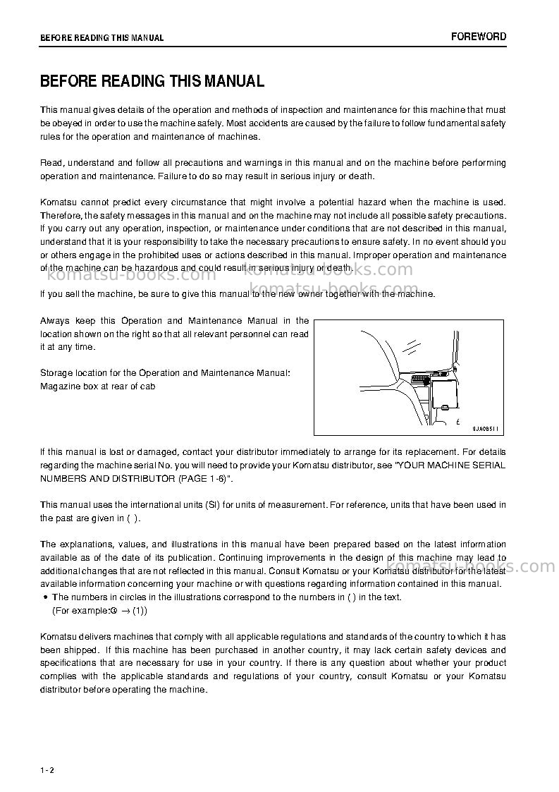 Komatsu pc138uslc-8jpn Operation manual cover Page 3 Komatsu pc138uslc-8jpn Operation manual cover Page 3